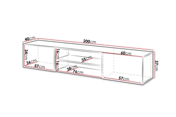 Tv-bänk - Svart - Möbler - TV- & Mediamöbler - TV bänk & mediabänk