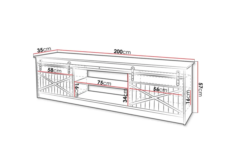 Tv-bänk - Svart - Möbler - TV- & Mediamöbler - TV bänk & mediabänk