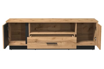 Tv-bänk - Svart|Ek - Möbler - TV- & Mediamöbler - TV bänk & mediabänk