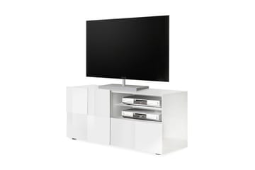 TV-bänk Tabor 121 cm - Vit Högglanslack - Möbler - TV- & Mediamöbler - TV bänk & mediabänk