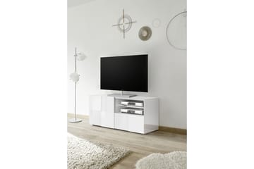TV-bänk Tabor 121 cm - Vit Högglanslack - Möbler - TV- & Mediamöbler - TV bänk & mediabänk