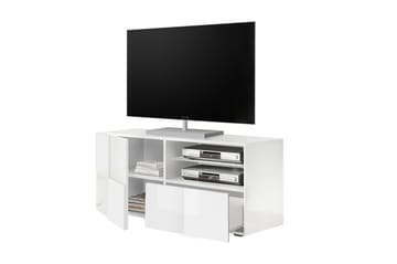 TV-bänk Tabor 121 cm - Vit Högglanslack - Möbler - TV- & Mediamöbler - TV bänk & mediabänk