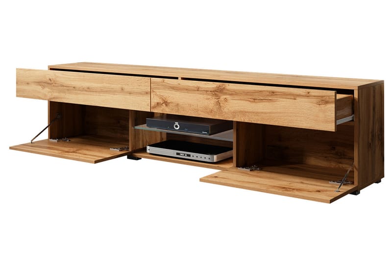 Tv-bänk Takumu 34,5 cm - Vit högglans - Möbler - TV- & Mediamöbler - TV bänk & mediabänk
