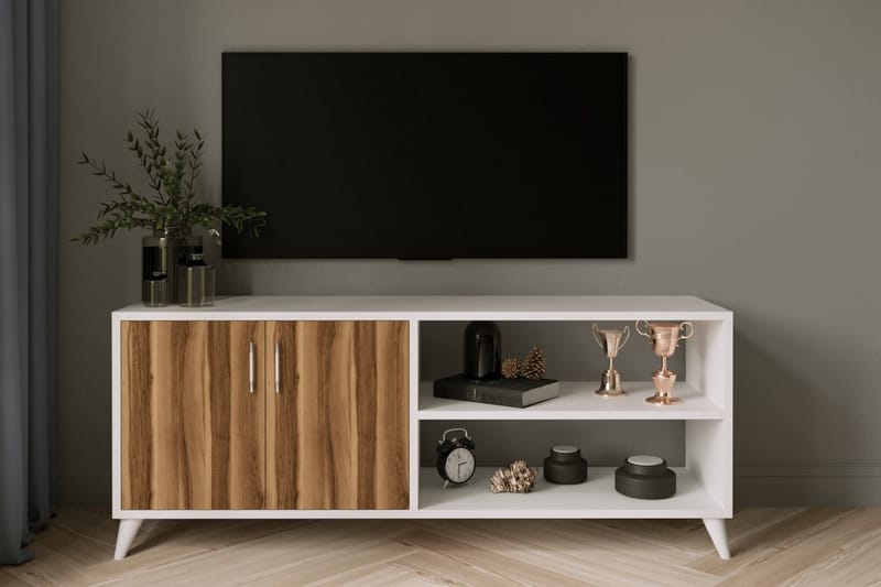 Tv-bänk Tasarima 150 cm - Natur/Vit - Möbler - TV- & Mediamöbler - TV bänk & mediabänk