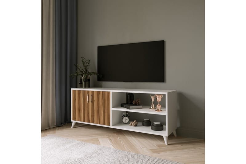 Tv-bänk Tasarima 150 cm - Natur/Vit - Möbler - TV- & Mediamöbler - TV bänk & mediabänk