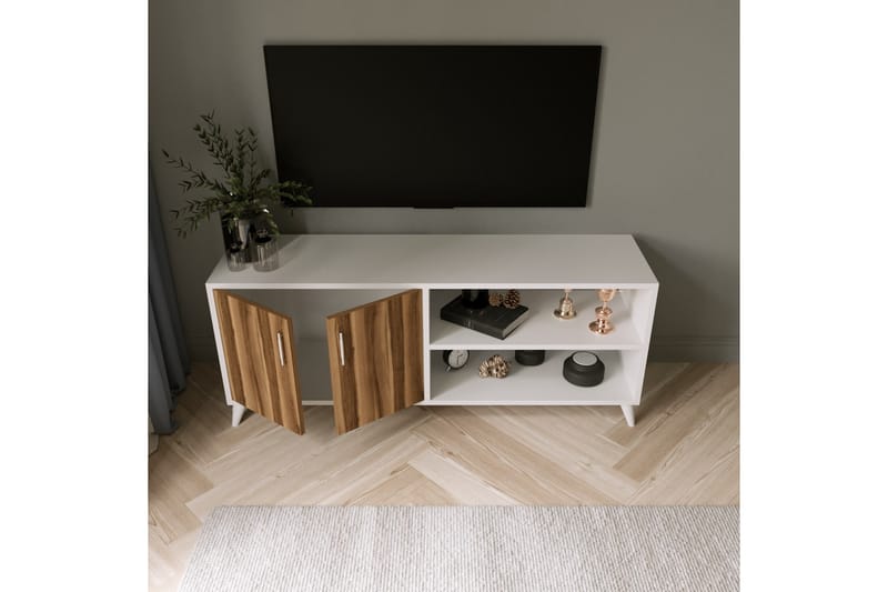 Tv-bänk Tasarima 150 cm - Natur/Vit - Möbler - TV- & Mediamöbler - TV bänk & mediabänk