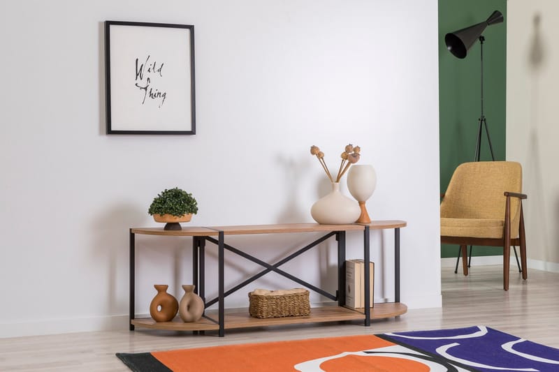 Tv-bänk Thambo 138 cm - Brun/Svart - Möbler - TV- & Mediamöbler - TV bänk & mediabänk