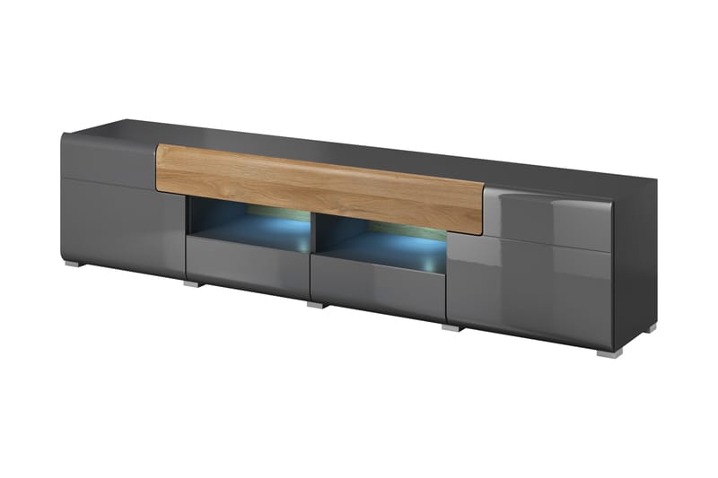 Tv-bänk Torrao 208 cm - Antracit/Natur - Möbler - TV- & Mediamöbler - TV bänk & mediabänk