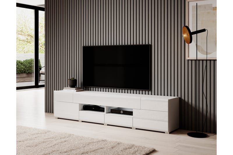 Tv-bänk Torrao 208 cm - Vit - Möbler - TV- & Mediamöbler - TV bänk & mediabänk