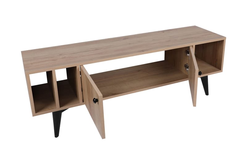 Tv-bänk Toruncenter 150 cm - Natur/Svart - Möbler - TV- & Mediamöbler - TV bänk & mediabänk