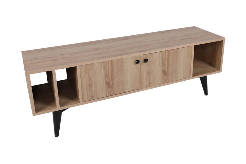 Tv-bänk Toruncenter 150 cm - Natur/Svart - Möbler - TV- & Mediamöbler - TV bänk & mediabänk