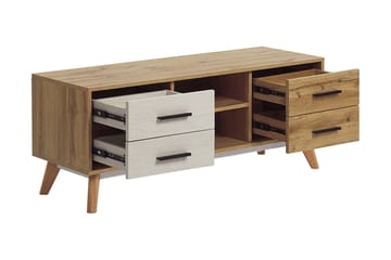 TV-bänk Trapajugar 120 cm - Vit - Möbler - TV- & Mediamöbler - TV bänk & mediabänk