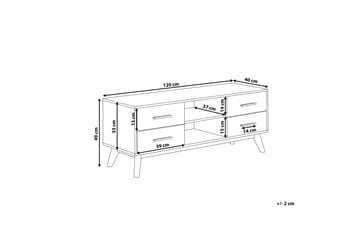 TV-bänk Trapajugar 120 cm - Vit - Möbler - TV- & Mediamöbler - TV bänk & mediabänk