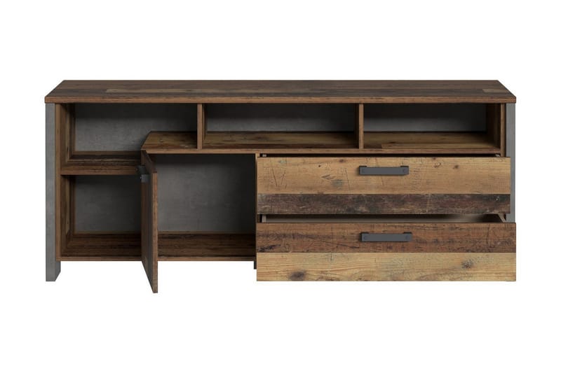 TV-Bänk Treknow 161 cm - Brun|Grå - Möbler - TV- & Mediamöbler - TV bänk & mediabänk