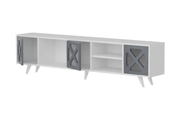 TV-Bänk Tullen 180 cm - Vit|Grå - Möbler - TV- & Mediamöbler - TV bänk & mediabänk