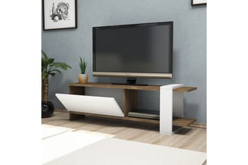TV-Bänk Tyrsberget 120 cm - Brun|Vit - Möbler - TV- & Mediamöbler - TV bänk & mediabänk