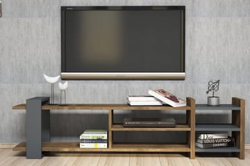 TV-Bänk Tyrsberget 156 cm - Brun|Grå - Möbler - TV- & Mediamöbler - TV bänk & mediabänk