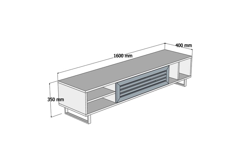 TV-Bänk Tyrsberget 160 cm - Brun/Grå - Möbler - TV- & Mediamöbler - TV bänk & mediabänk
