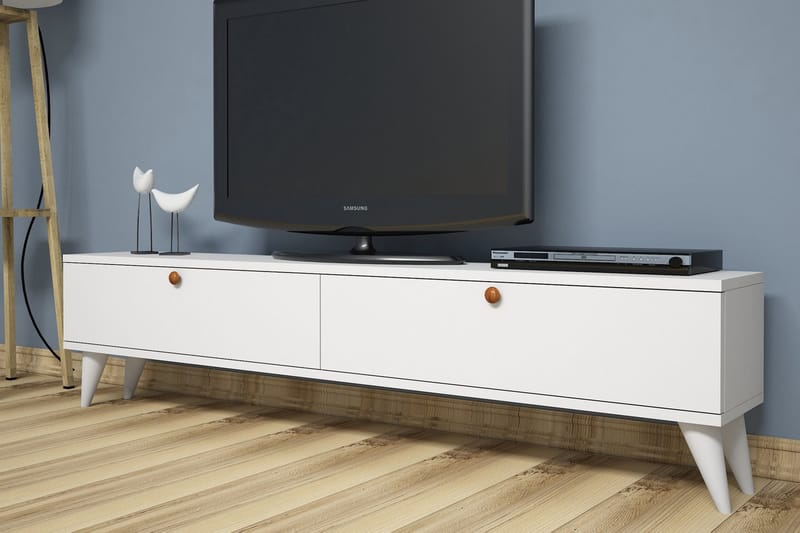 TV-Bänk Tyrsberget 160 cm - Vit - Möbler - TV- & Mediamöbler - TV bänk & mediabänk