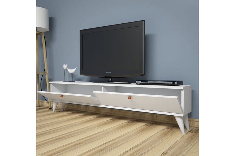 TV-Bänk Tyrsberget 160 cm - Vit - Möbler - TV- & Mediamöbler - TV bänk & mediabänk