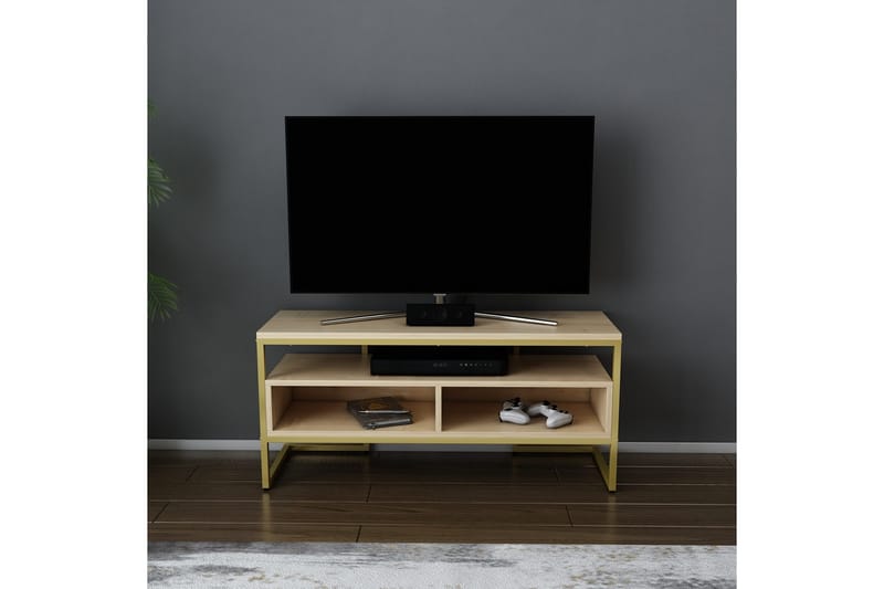 Tv-bänk Urgby 110x49,9 cm - Guld - TV bänk & mediabänk