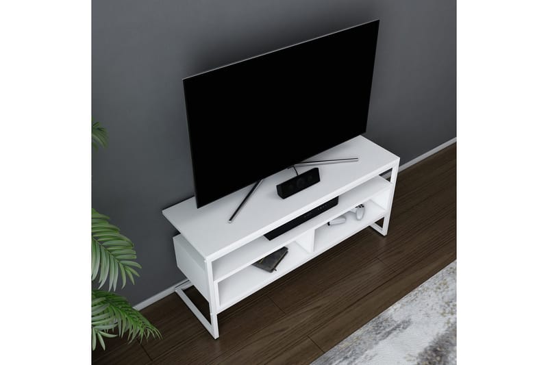 Tv-bänk Urgby 110x49,9 cm - Vit - TV bänk & mediabänk