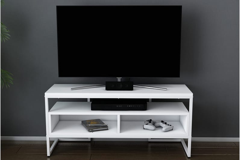 Tv-bänk Urgby 110x49,9 cm - Vit - TV bänk & mediabänk
