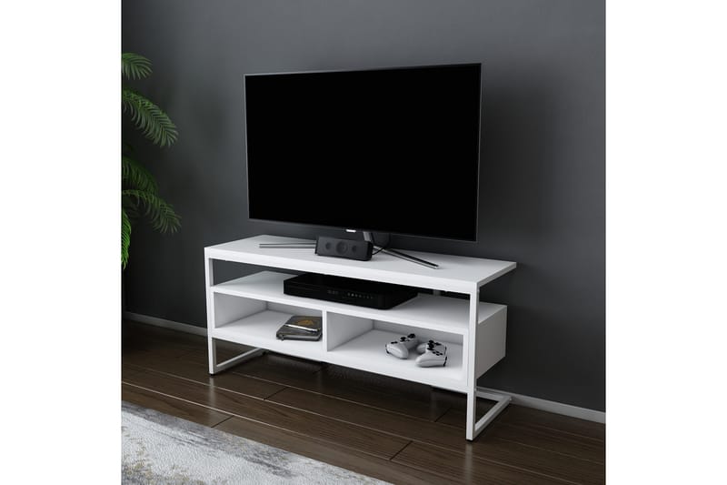 Tv-bänk Urgby 110x49,9 cm - Vit - TV bänk & mediabänk