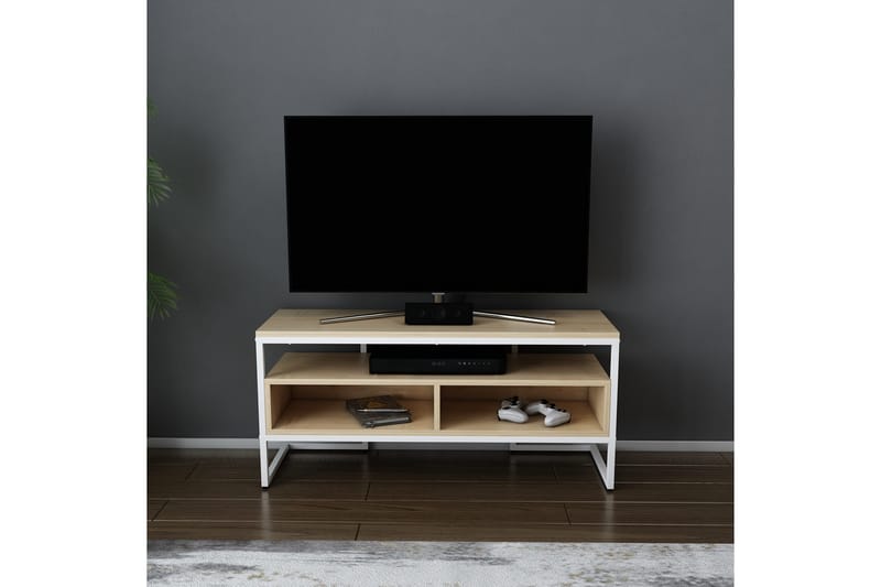 Tv-bänk Urgby 110x49,9 cm - Vit - TV bänk & mediabänk