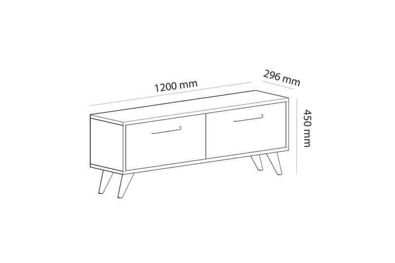 Tv-bänk Urgby 120x45 cm - Blå - TV bänk & mediabänk