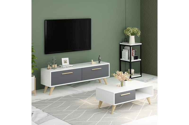 Tv-bänk Urgby 120x45 cm - Vit - Möbler - TV- & Mediamöbler - TV bänk & mediabänk