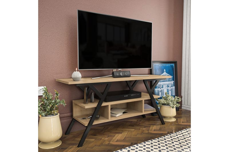 Tv-bänk Urgby 120x55 cm - Svart - TV bänk & mediabänk
