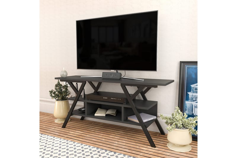 Tv-bänk Urgby 120x55 cm - Svart - TV bänk & mediabänk