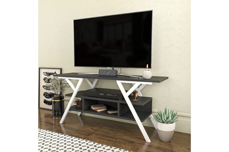 Tv-bänk Urgby 120x55 cm - Vit - TV bänk & mediabänk