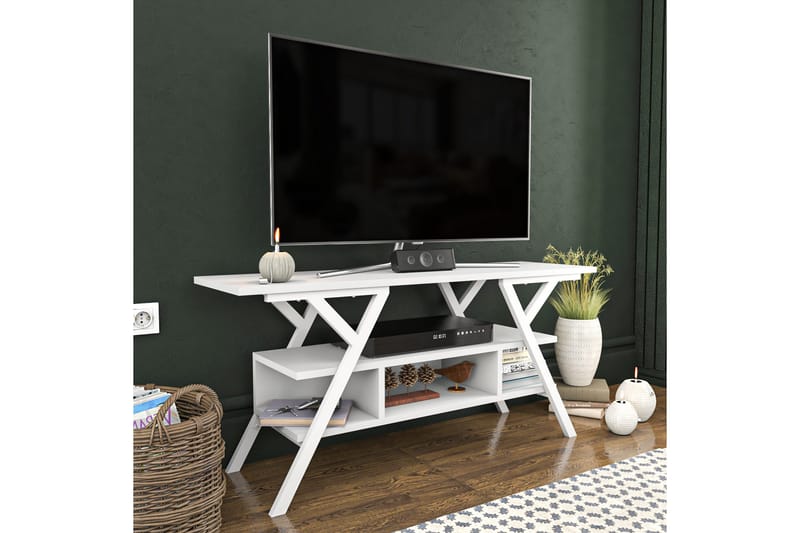 Tv-bänk Urgby 120x55 cm - Vit - Möbler - TV- & Mediamöbler - TV bänk & mediabänk