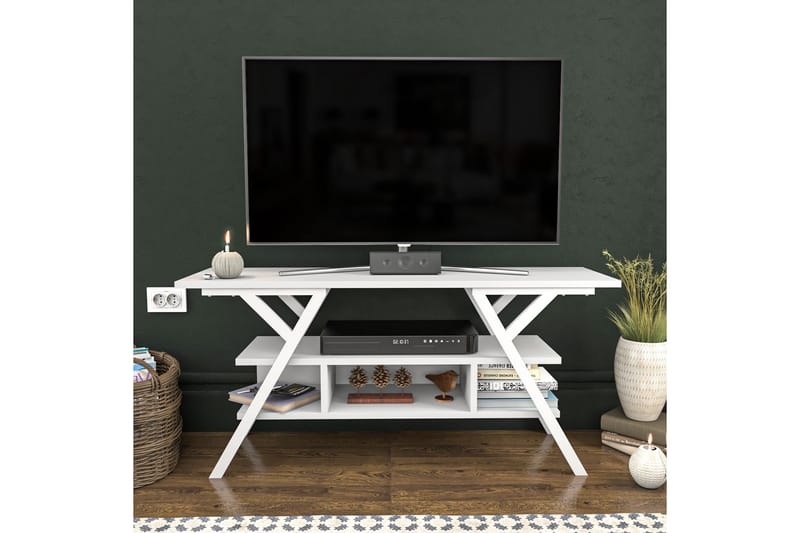 Tv-bänk Urgby 120x55 cm - Vit - Möbler - TV- & Mediamöbler - TV bänk & mediabänk