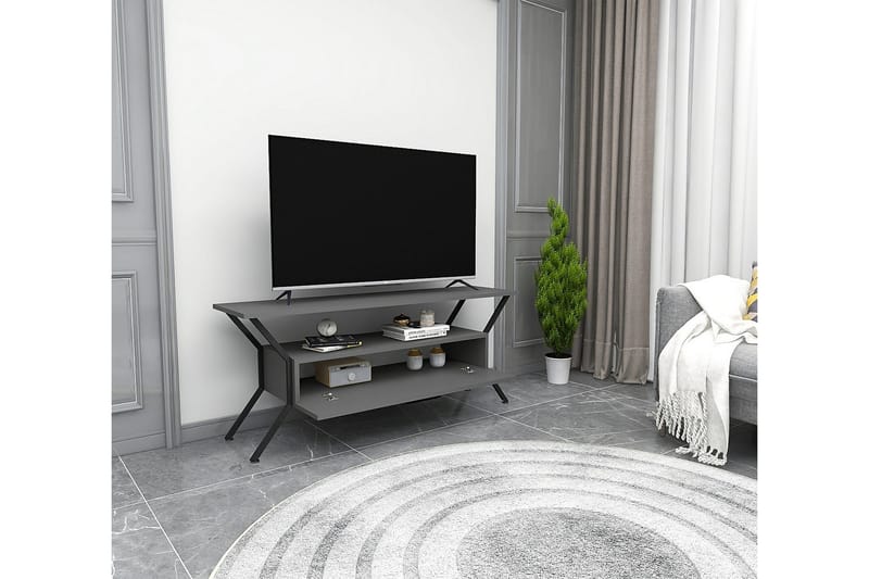 Tv-bänk Urgby 124x54 cm - Antracit - TV bänk & mediabänk