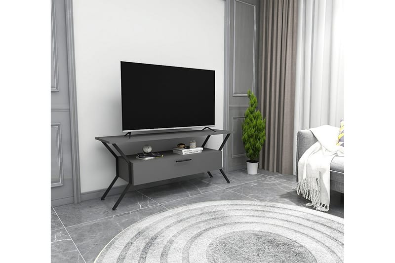 Tv-bänk Urgby 124x54 cm - Antracit - Möbler - TV- & Mediamöbler - TV bänk & mediabänk