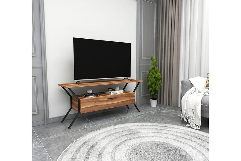 Tv-bänk Urgby 124x54 cm - Brun - Möbler - TV- & Mediamöbler - TV bänk & mediabänk