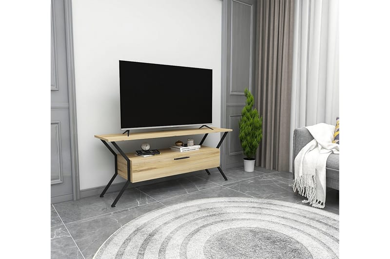 Tv-bänk Urgby 124x54 cm - Flerfärgad - TV bänk & mediabänk