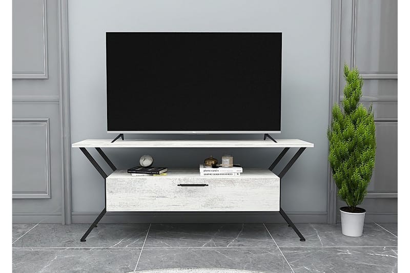Tv-bänk Urgby 124x54 cm - Grå - Möbler - TV- & Mediamöbler - TV bänk & mediabänk