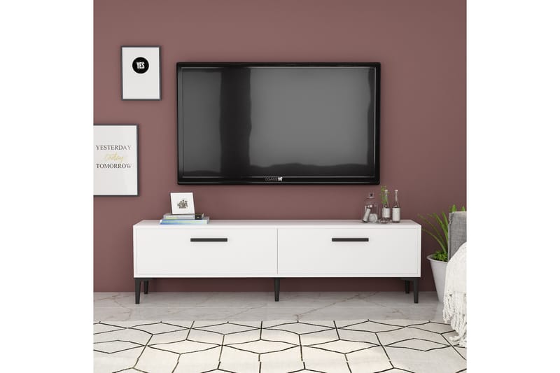 Tv-bänk Urgby 150x45 cm - Vit - TV bänk & mediabänk