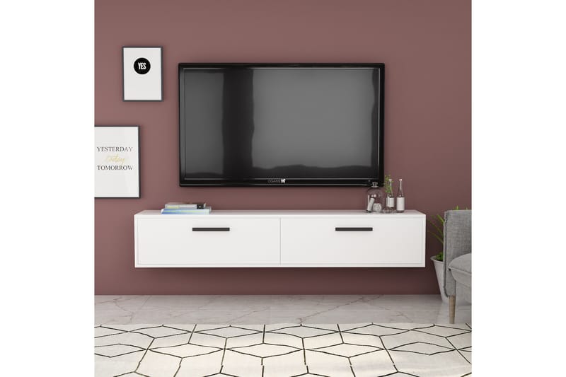 Tv-bänk Urgby 150x45 cm - Vit - TV bänk & mediabänk