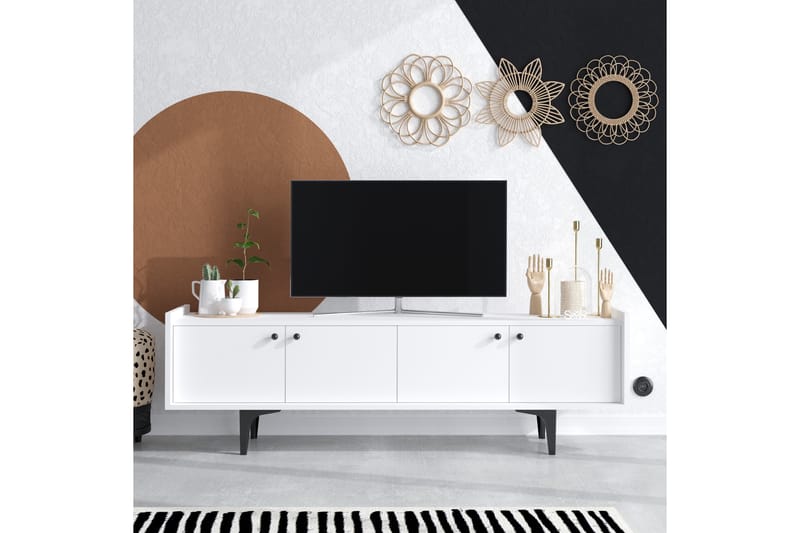 Tv-bänk Urgby 150x57 cm - Vit - Möbler - TV- & Mediamöbler - TV bänk & mediabänk