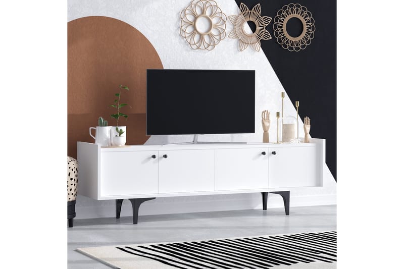 Tv-bänk Urgby 150x57 cm - Vit - Möbler - TV- & Mediamöbler - TV bänk & mediabänk