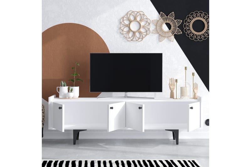 Tv-bänk Urgby 150x57 cm - Vit - Möbler - TV- & Mediamöbler - TV bänk & mediabänk
