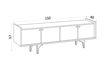 Tv-bänk Urgby 150x57 cm - Möbler - TV- & Mediamöbler - TV bänk & mediabänk