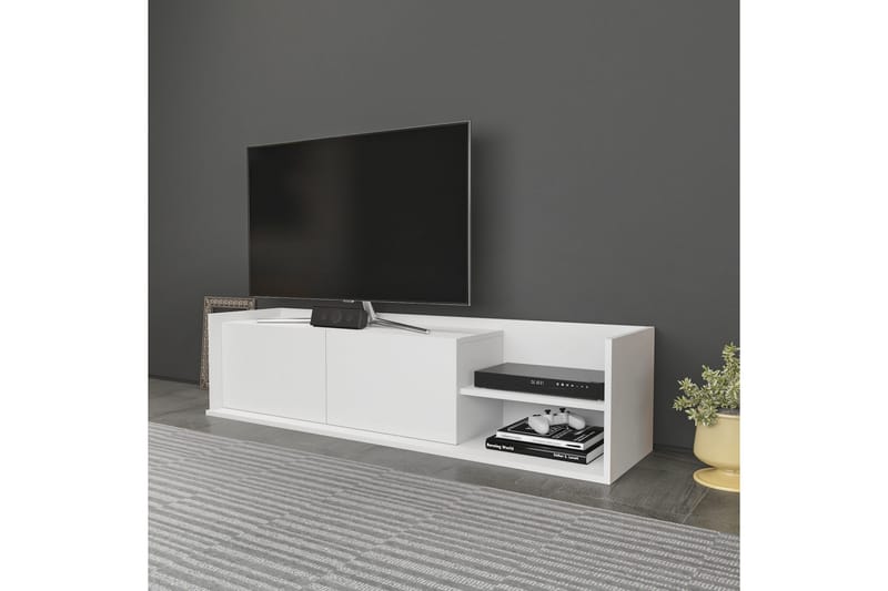 Tv-bänk Urgby 160x36,8 cm - Vit - TV bänk & mediabänk