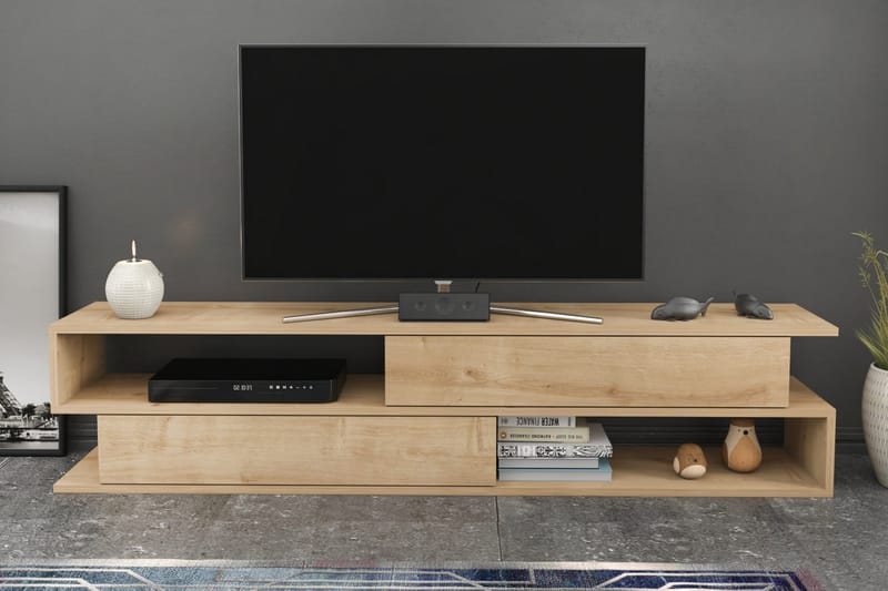 Tv-bänk Urgby 160x38,6 cm - Brun - TV bänk & mediabänk
