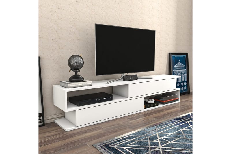 Tv-bänk Urgby 160x38,6 cm - Vit - TV bänk & mediabänk